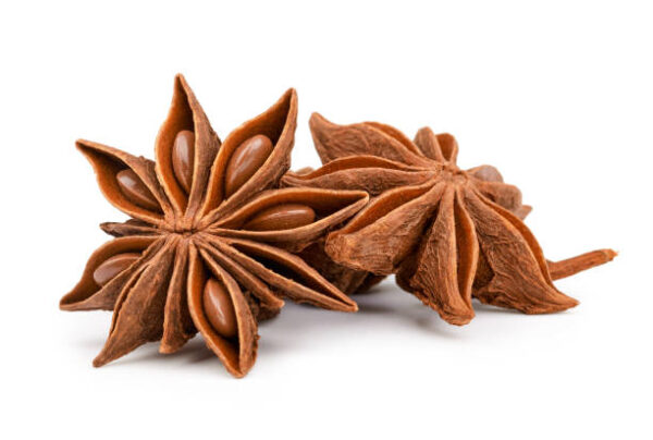 Star anise spice isolated on white background Star Anise